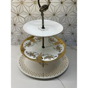 Three-Tier‎ Dessert Stand | Vintage China | Wedding Décor